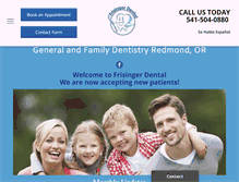 Tablet Screenshot of frisingerdental.com